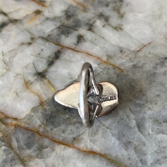 Vintage sterling silver double turquoise ring - Picture 5 of 7